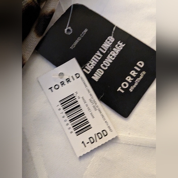 Torrid under wire long mesh overlay swim dress with brief -cheetah print 1x - Picture 5 of 9